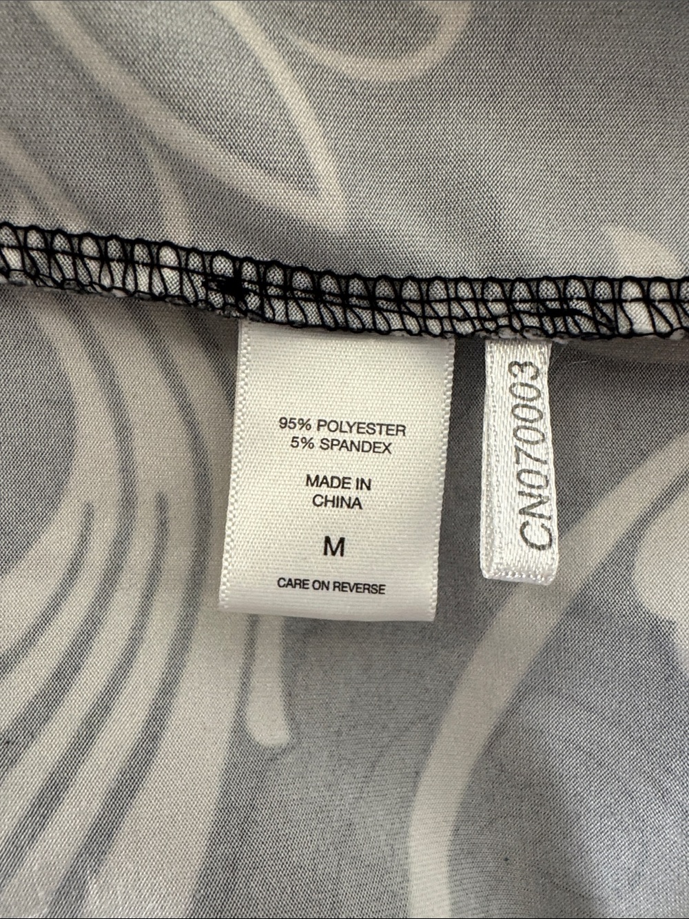 New York & Company Black and White Printed 3/4 Sleeve Midi Dress - Picture 7 of 8